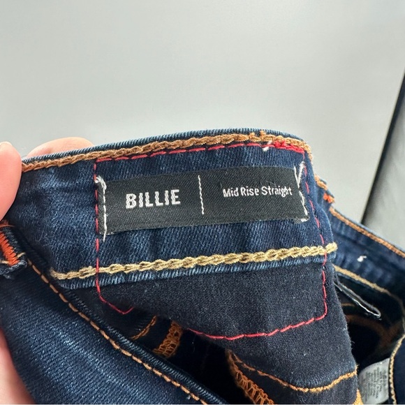 True Religion Billie Mid Rise Straight Dark Wash Jeans - Picture 9 of 9